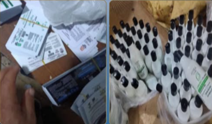 ضبط مصنع غير مرخص لإنتاج مستحضرات تجميل مغشوشة بالإسكندرية